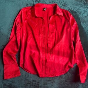 Wild Fable Red Blouse satin
